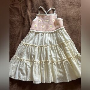 Little girl crochet tiered dress
